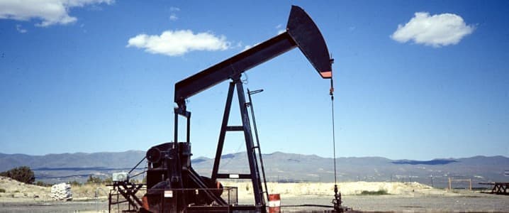 bitcoins Oil pumpjack out in the shale patch