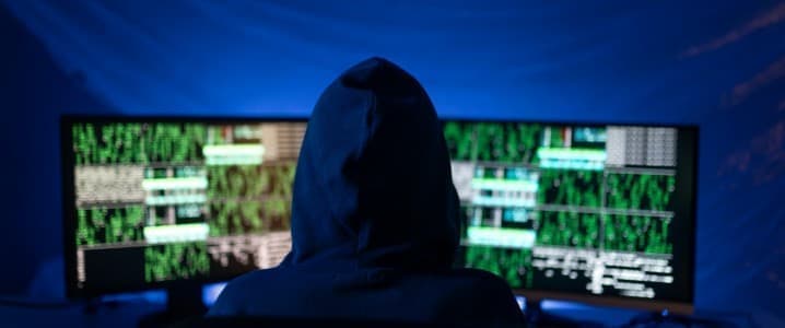 Hacker in front of computer